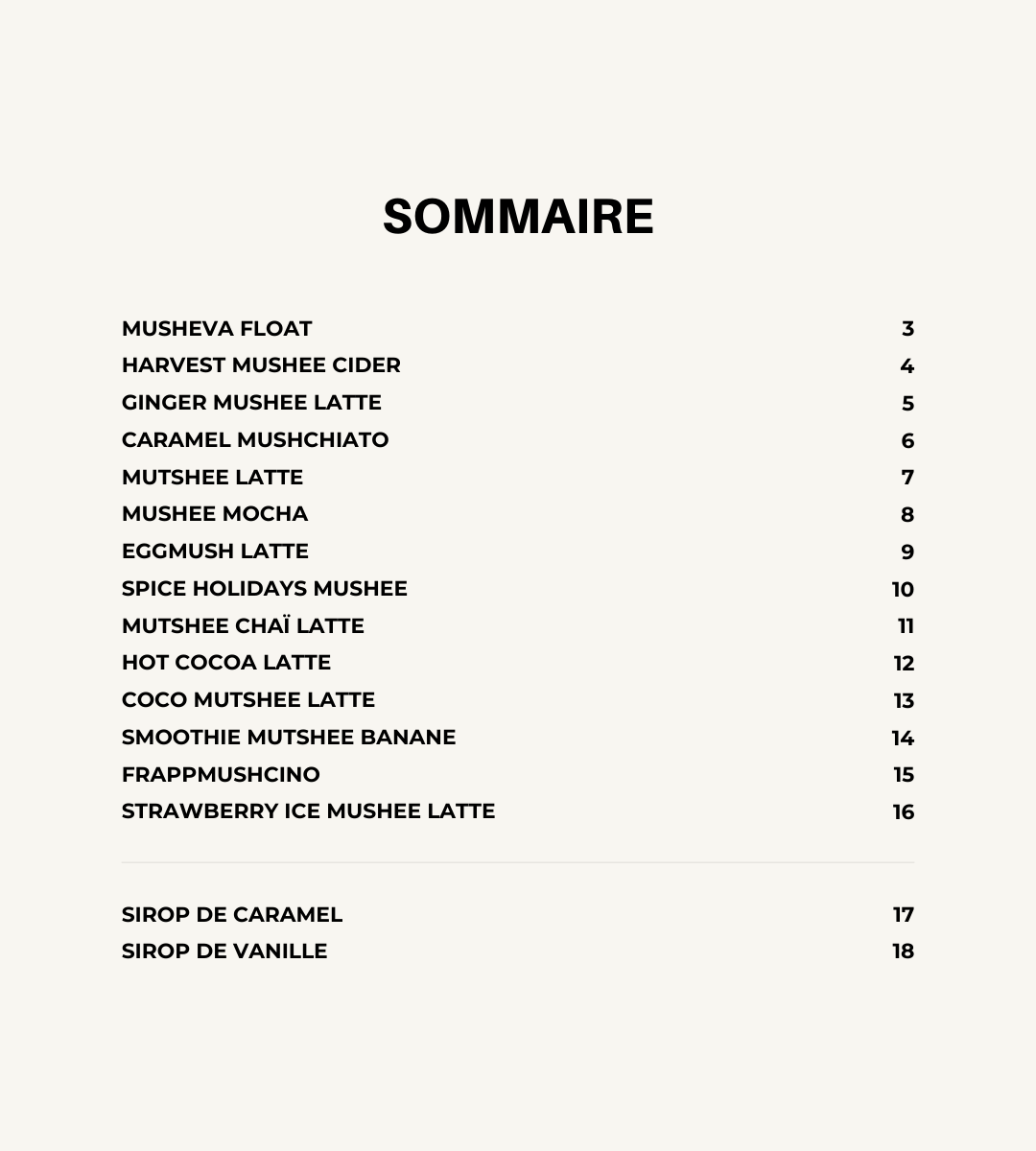 Livre de Recettes Mushee