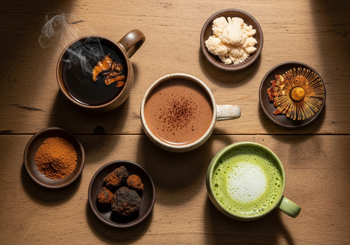 Préparer ses boissons adaptogènes à la maison - café, cacao et matcha