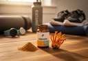 Suppléments de cordyceps avec équipement sportif, éclairage naturel