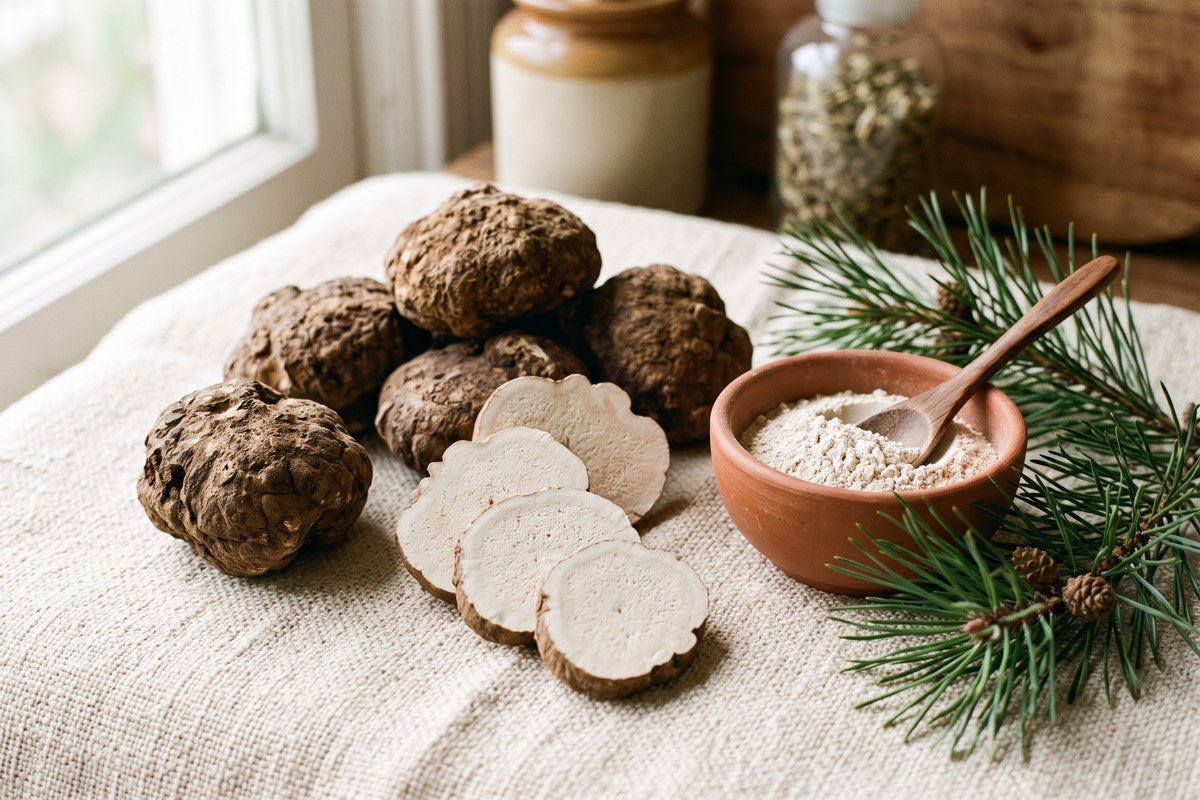 Poria cocos (Fu Ling) : bienfaits, sommeil et vertus apaisantes du champignon de la médecine chinoise